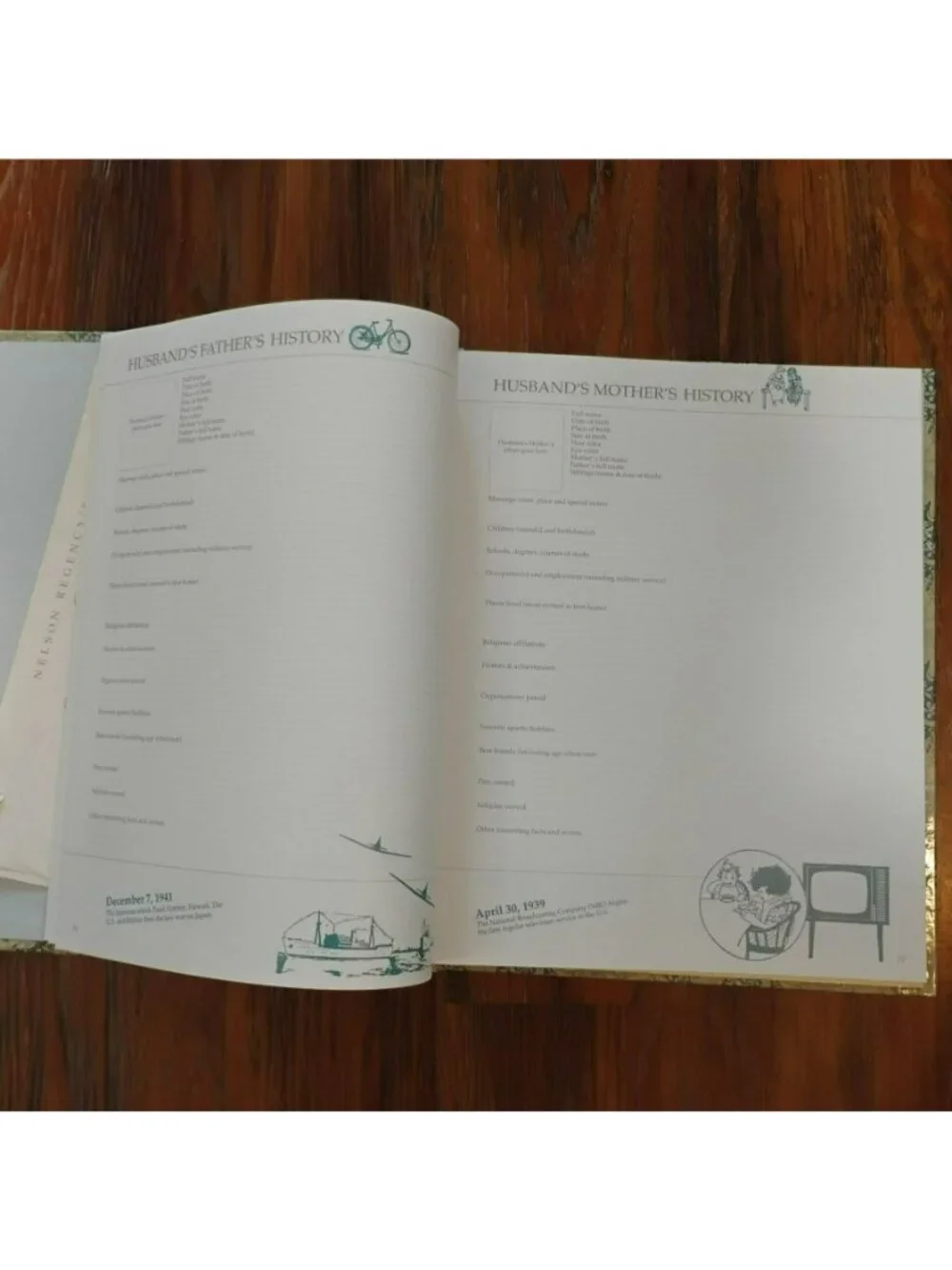 Our Family: A Historical Journal, Nelson Regency 1992 Hardcover Genealogy Album